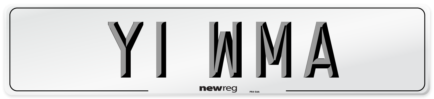 Y1 WMA Number Plate from New Reg
